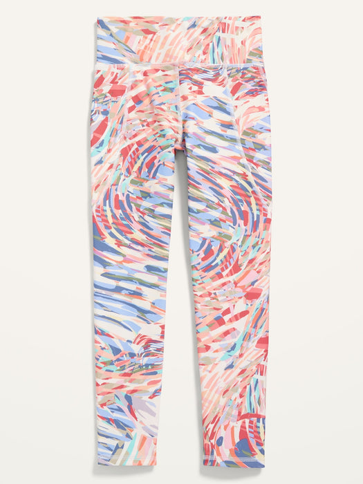 High-Waisted PowerSoft 7/8-Length Side-Pocket Leggings for Girls