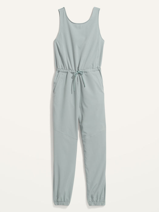 Sleeveless StretchTech Wrap-Effect Jumpsuit for Women