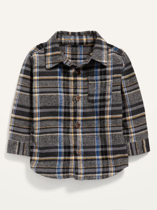 Long-Sleeve Plaid Pocket Shirt for Baby - Multi