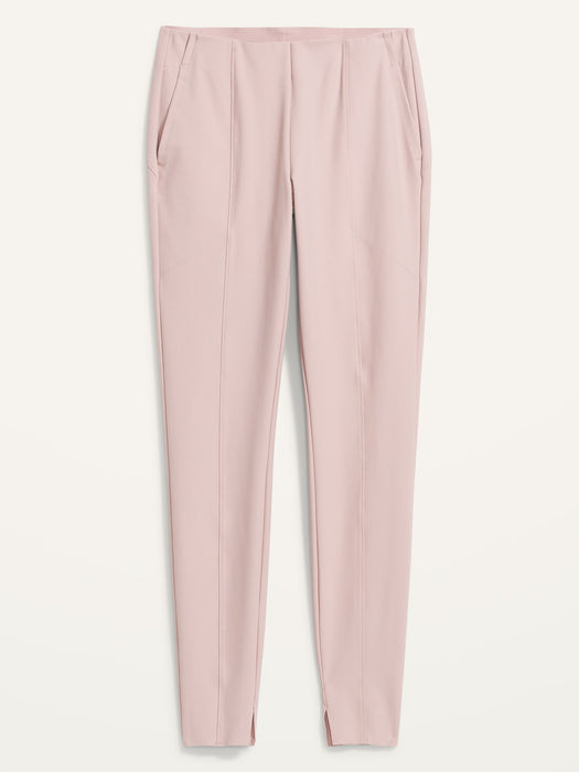 High-Waisted PowerSoft Pintucked Side-Slit 7/8-Length Leggings for Women