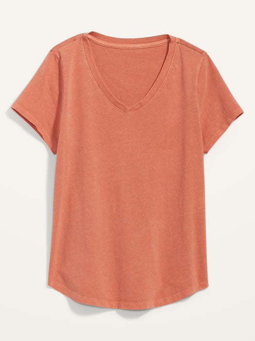 EveryWear V-Neck T-Shirt for Women - Orange