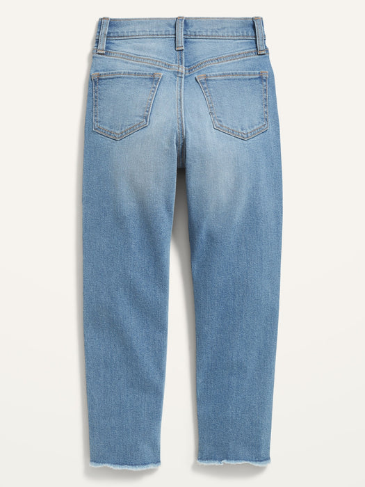High-Waisted O.G. Straight Cut-Off Jeans for Girls