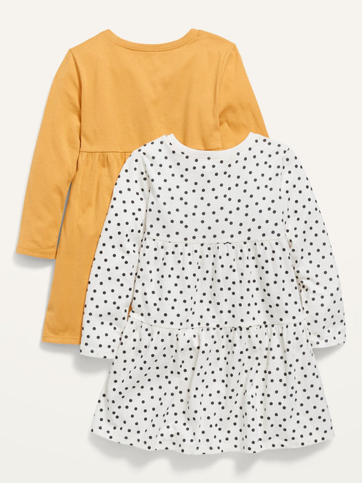 2-Pack Long-Sleeve Dress for Toddler Girls