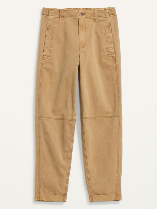 High-Waisted Slouchy Balloon Workwear Pants for Women