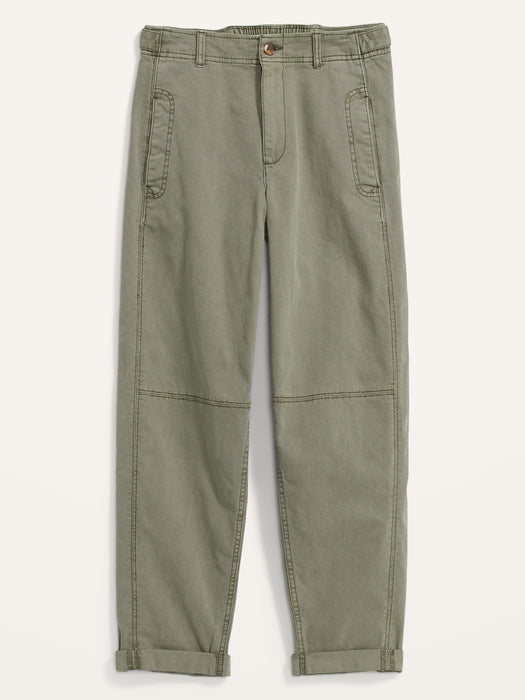 High-Waisted Slouchy Balloon Workwear Pants for Women