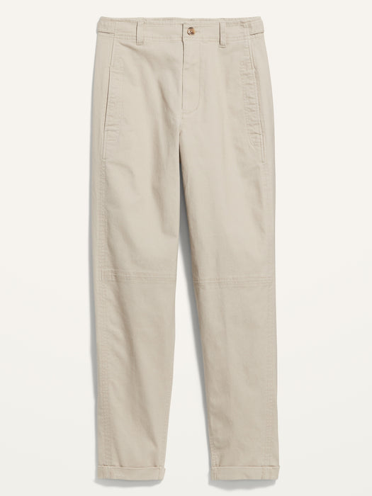 High-Waisted Workwear Barrel-Leg Pants for Women