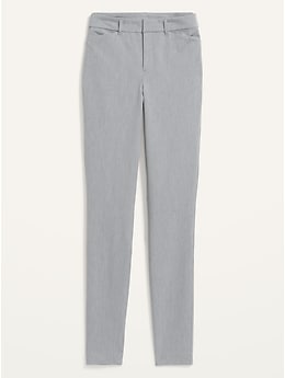 High-Waisted Heathered Pixie Straight Pants for Women