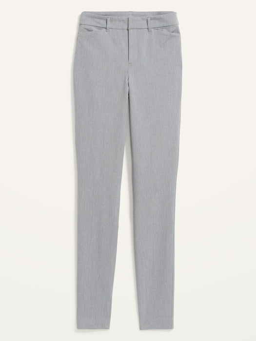 High-Waisted Heathered Pixie Straight Pants for Women