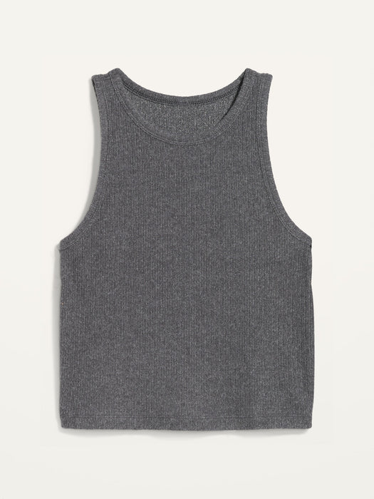 Cropped Rib-Knit Tank Top for Women