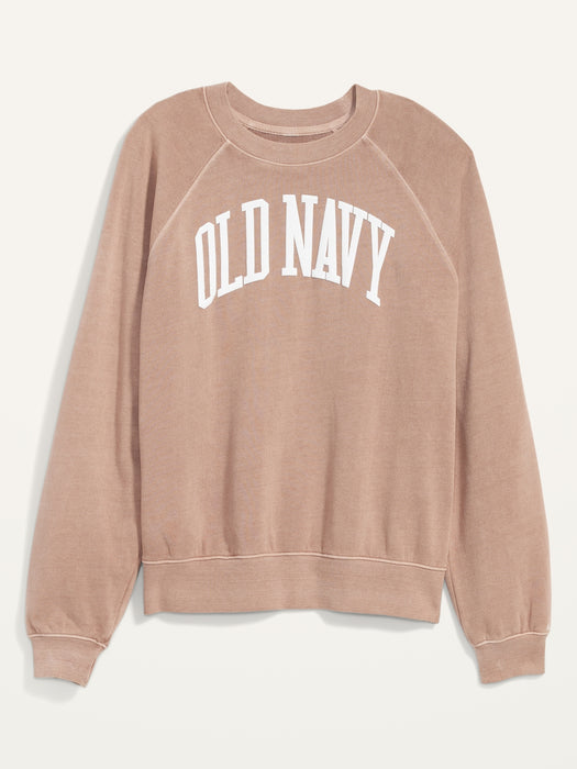 Long-Sleeve Logo Graphic French-Terry Sweatshirt for Women
