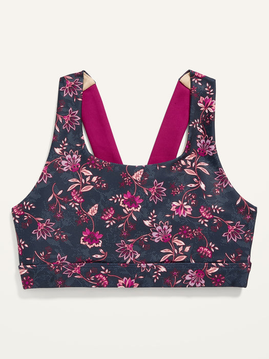 PowerSoft V-Back Sports Bra for Girls - Pink