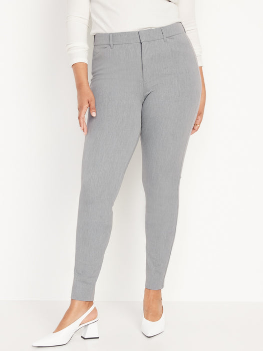 High-Waisted Heathered Pixie Straight Pants for Women
