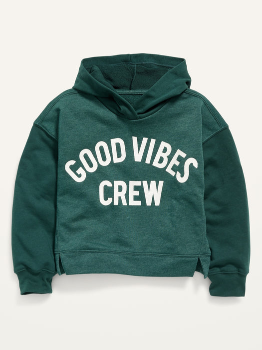 Long-Sleeve Graphic Pullover Hoodie for Girls