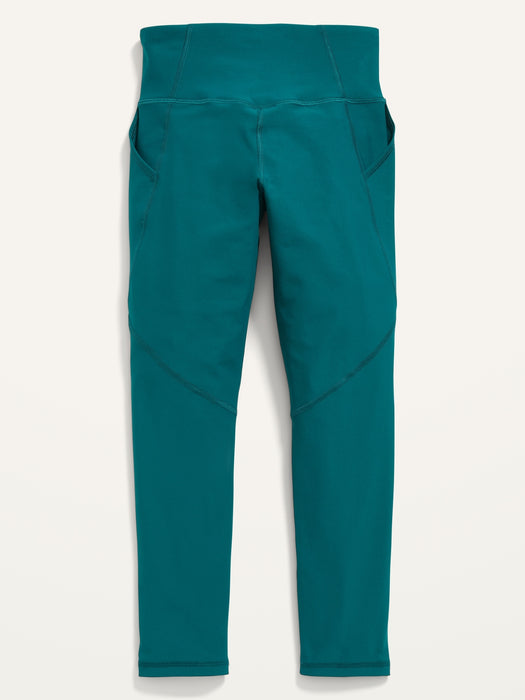 High-Waisted PowerSoft 7/8-Length Side-Pocket Leggings for Girls
