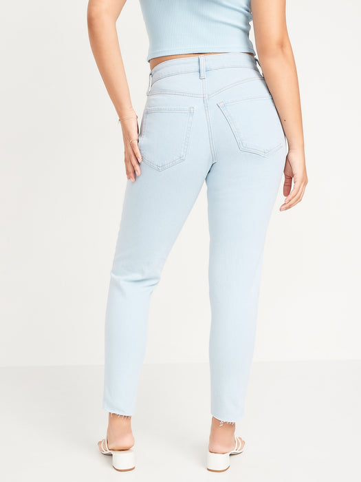 Curvy High-Waisted O.G. Straight Cut-Off Ankle Jeans for Women