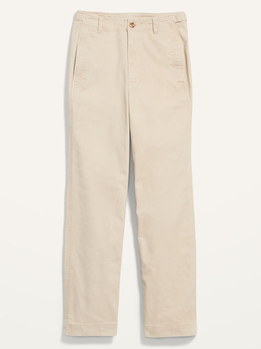 High-Waisted Canvas Wide-Leg Workwear Pants for Women