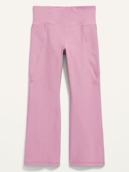 High-Waisted PowerSoft Cropped Flared Performance Leggings for Girls