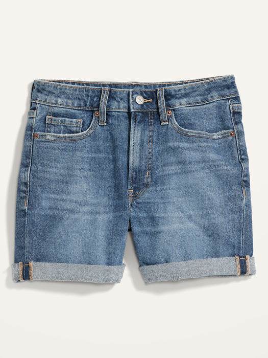 High-Waisted O.G. Straight Cut-Off Jean Shorts for Women -- 5-inch inseam