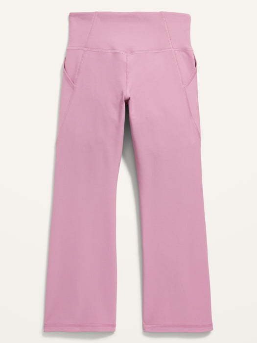 High-Waisted PowerSoft Cropped Flared Performance Leggings for Girls