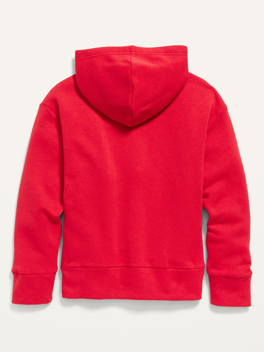 Gender-Neutral Pullover Hoodie for Kids - Red