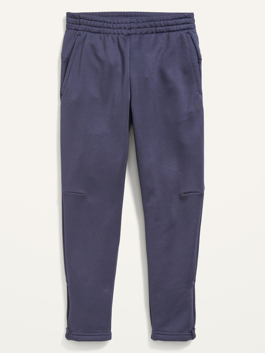 Go-Dry Cool French Terry Ankle-Zip Track Pants for Boys - Blue
