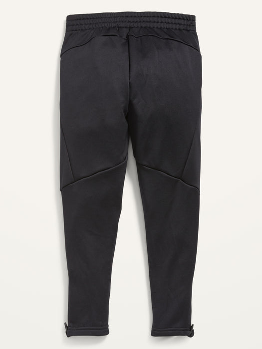 Go-Dry Cool French Terry Ankle-Zip Track Pants for Boys - Black