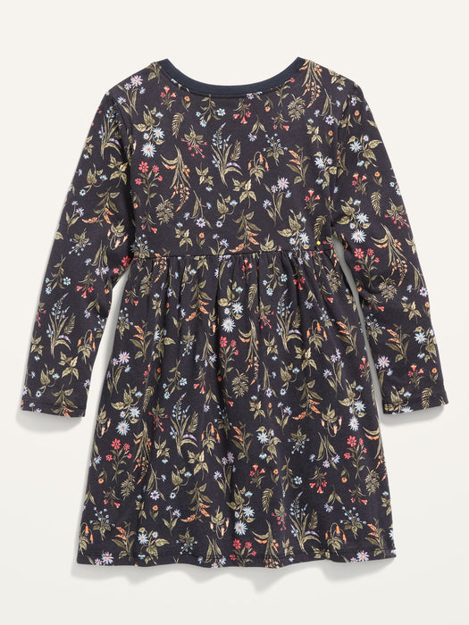 Fit & Flare Printed Jersey Dress for Toddler Girls