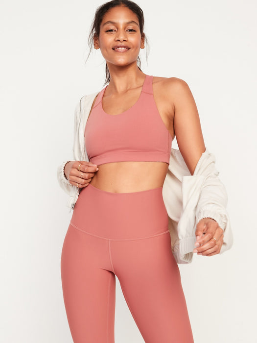 Medium-Support PowerPress Strappy Sports Bra for Women 2X-4X