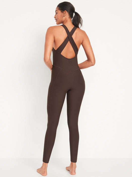 PowerSoft Sleeveless Open-Back Bodysuit for Women -- 25-inch inseam