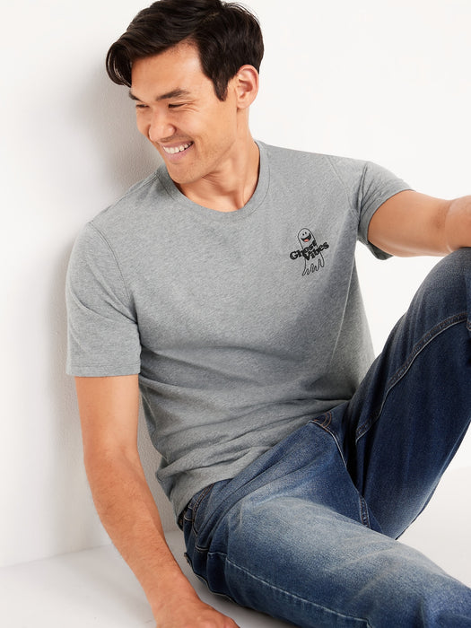 Matching Graphic T-Shirt for Men - Gray