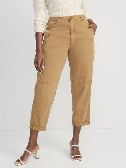 High-Waisted Slouchy Balloon Workwear Pants for Women