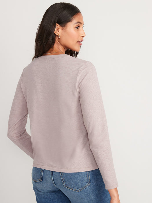 EveryWear Slub-Knit Long-Sleeved T-Shirt for Women