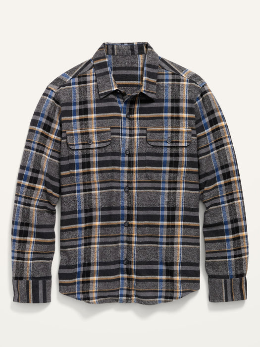 Plaid Flannel Utility Pocket Shirt for Boys - Multi