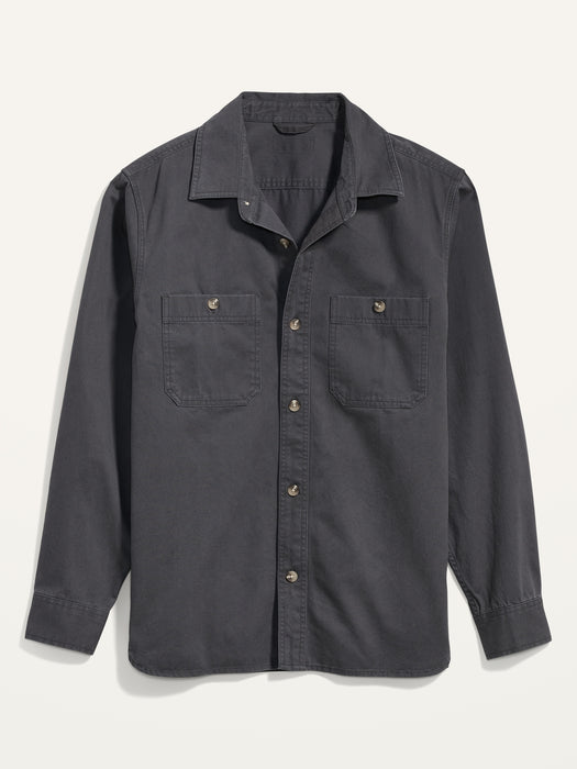 Oversized Cotton-Twill Gender-Neutral Overshirt for Adults