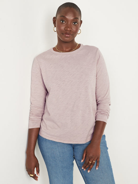 EveryWear Slub-Knit Long-Sleeved T-Shirt for Women