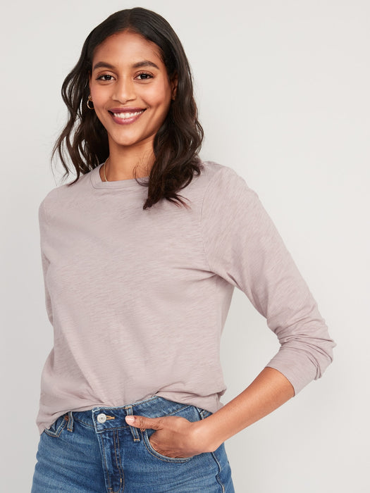 EveryWear Slub-Knit Long-Sleeved T-Shirt for Women