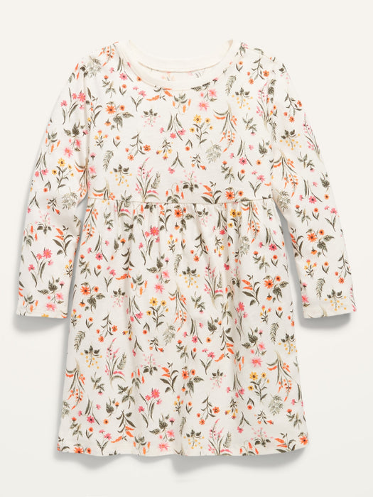 Fit & Flare Printed Jersey Dress for Toddler Girls