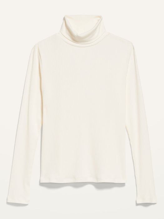 Rib-Knit Turtleneck Top for Women
