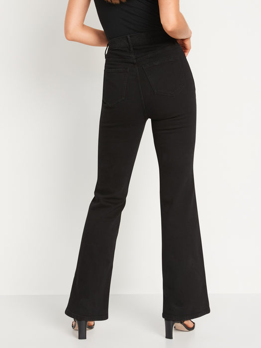 Higher High-Waisted Black Flare Jeans for Women