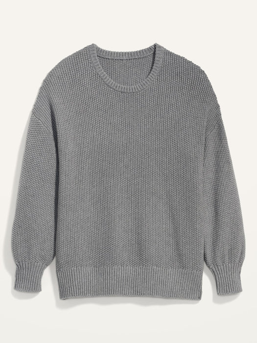 Textured-Knit Tunic Sweater for Women