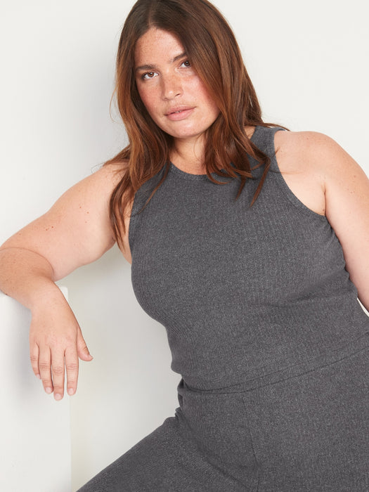 Cropped Rib-Knit Tank Top for Women