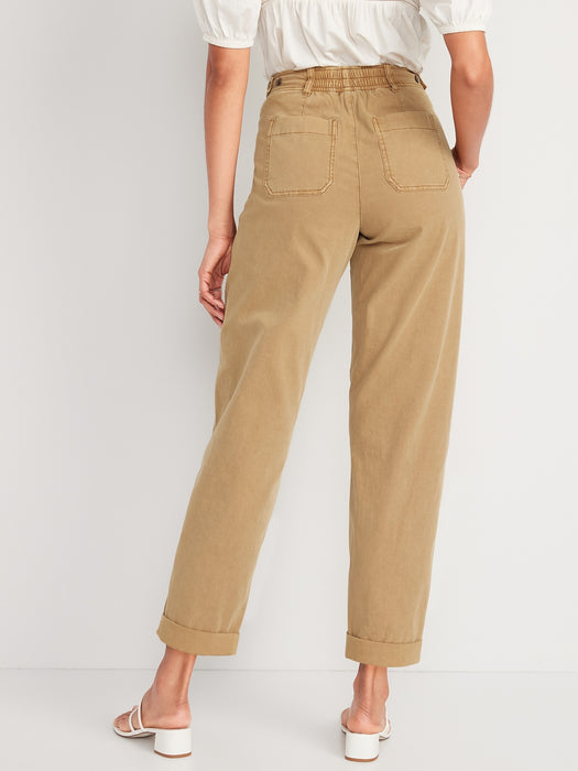 High-Waisted Slouchy Balloon Workwear Pants for Women
