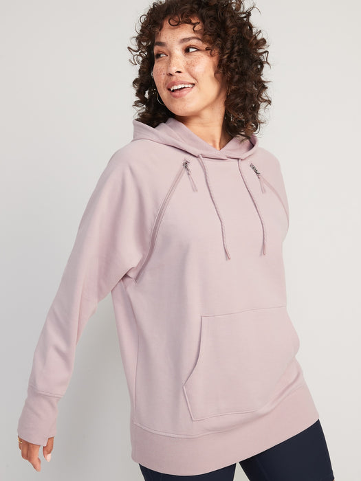 Maternity Dynamic Fleece Nursing Pullover Hoodie - Pink