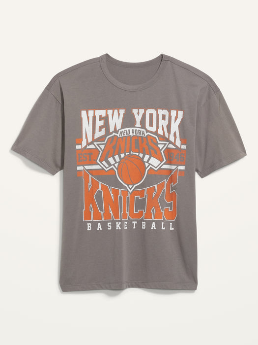 Oversized NBA® New York Knicks™ Gender-Neutral T-Shirt for Adults - Gray