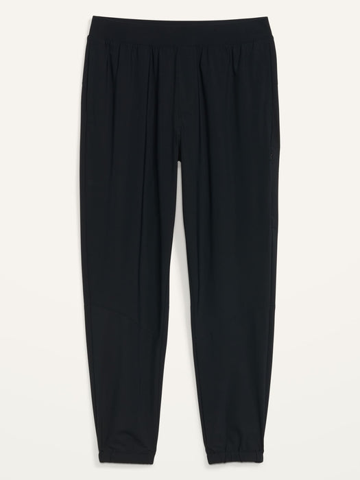Go-Dry Warp-Knit Nylon Tapered Jogger Pants for Men - Black