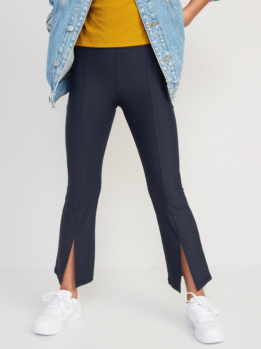 High-Waisted PowerSoft Flared Split-Hem Performance Leggings for Girls