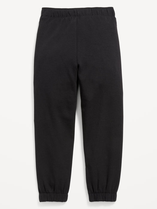 High-Waisted Dynamic Fleece Zip-Pocket Jogger Sweatpants for Girls - Black