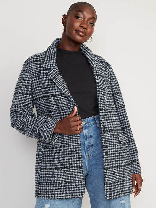 Soft-Brushed Oversized Blazer for Women