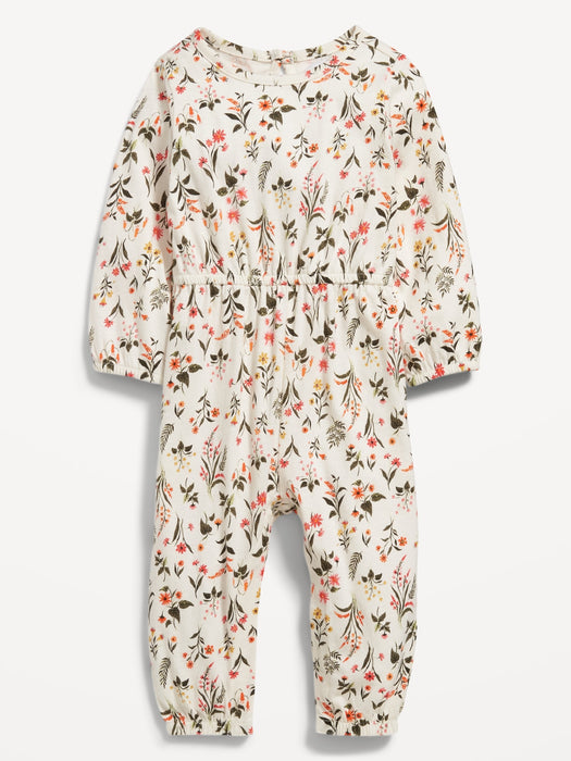Printed Long-Sleeve Jersey Jumpsuit for Baby - Multi