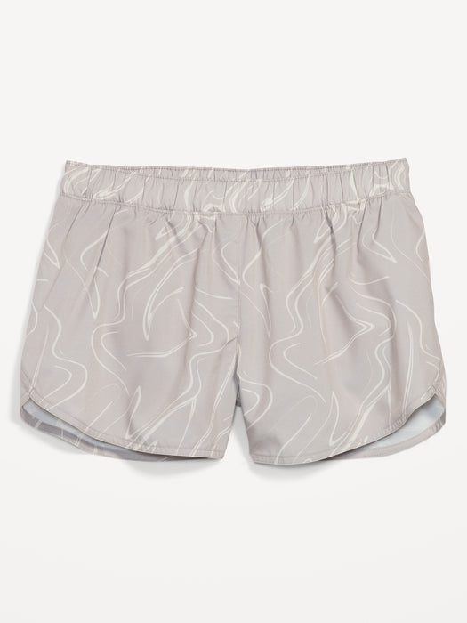 Mid-Rise StretchTech Dolphin-Hem Run Shorts for Women -- 3-inch inseam